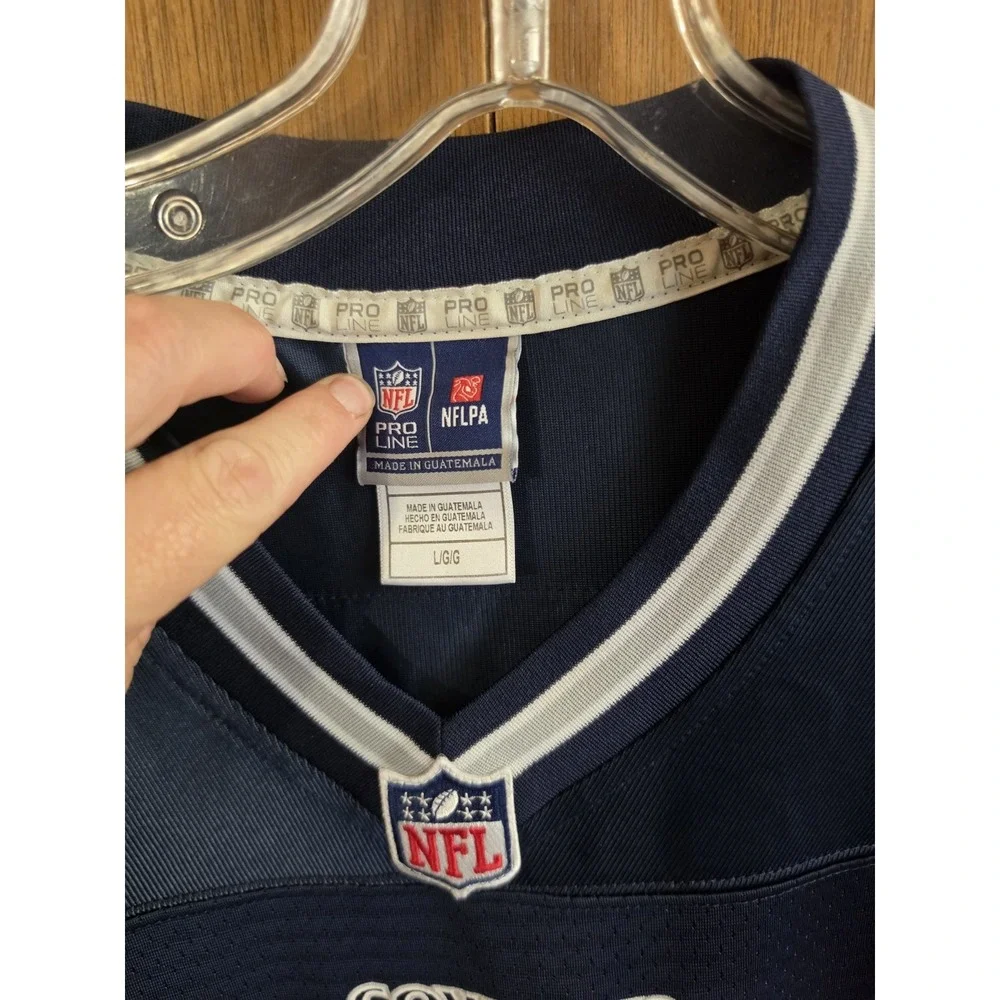 Nike Dallas Cowboys Ezekiel Elliott #21 NFL Throwback Jersey L Navy Football